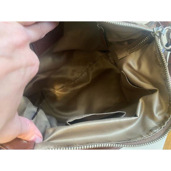 COACH Shoulder Bag Chelsea Ashlyn Hobo Logo Monogram Optic Brown Tan pocketbook - Picture 5 of 15